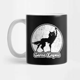 Fantastic Mr Fox - Wolf - Canis Lupus - Retro - Distressed Mug